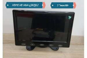 7 İNCH  HDMI-WGA -AV Çıkışlı Monitör