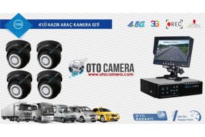 4 Kameralı Araç Kamera Sistemi 